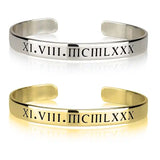 Roman Numeral Cuff Bracelet