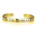 Roman Numeral Cuff Bracelet