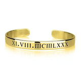 Roman Numeral Cuff Bracelet