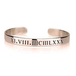 Roman Numeral Cuff Bracelet