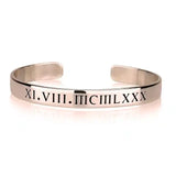 Roman Numeral Cuff Bracelet