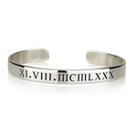Roman Numeral Cuff Bracelet
