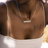 Roman Numeral Date Necklace.