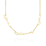 Signature style Arabic multi name necklace