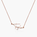 Rose gold Signature Style Name Necklace