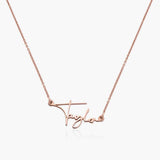 Rose gold Signature Style Name Necklace