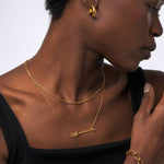Signature Style Name Necklace with birthstone