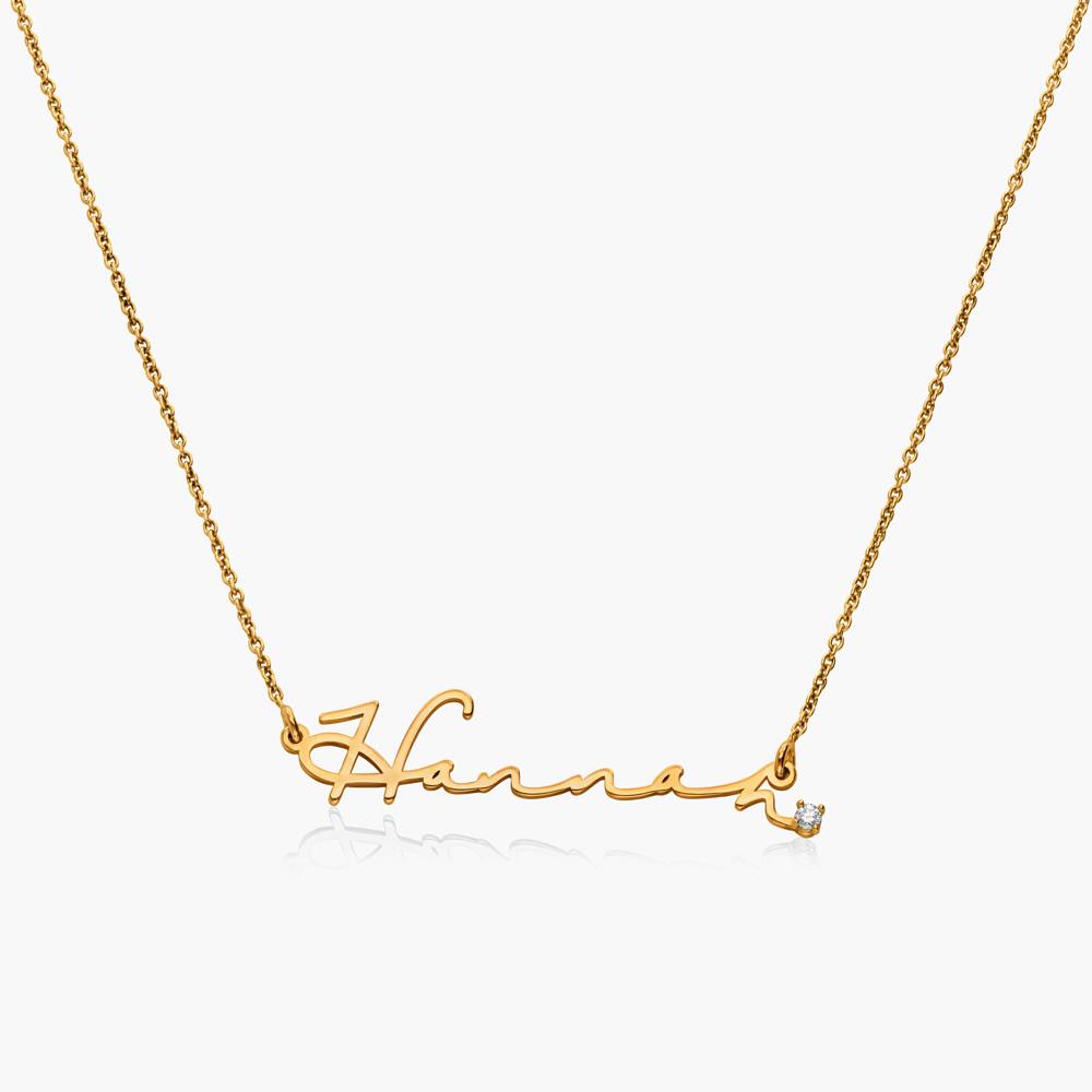 Signature Style Name Necklace with birthstone