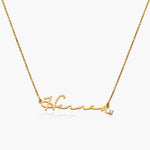 Signature Style Name Necklace with birthstone