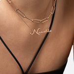 Signature Style Name Necklace with birthstone
