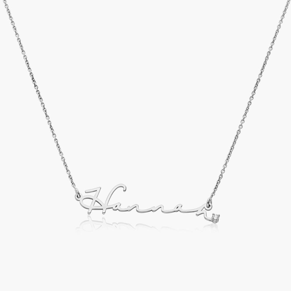 Signature Style Name Necklace with birthstone