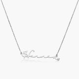Signature Style Name Necklace with birthstone