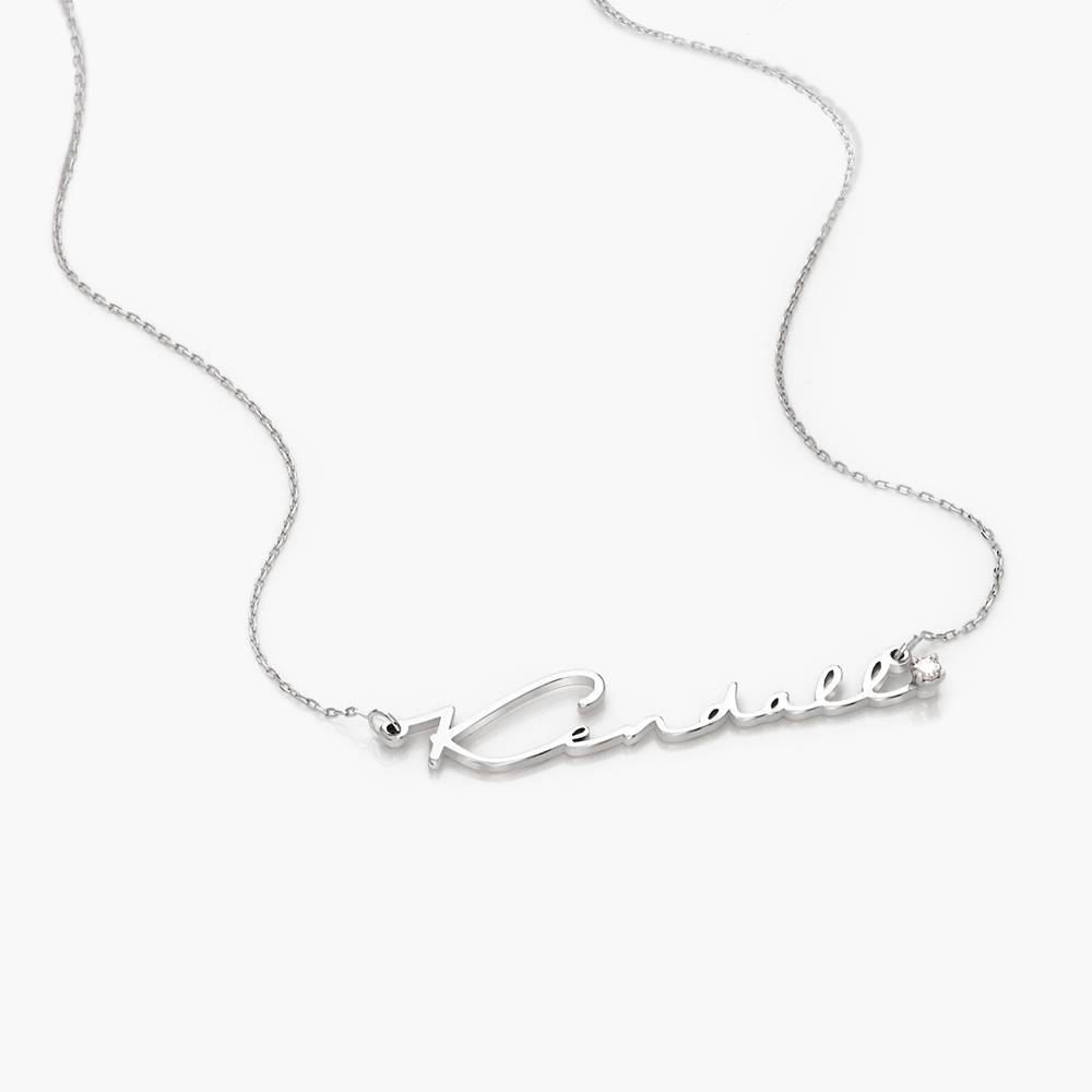 Signature Style Name Necklace with birthstone