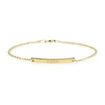 Skinny Engraved Bar Bracelet