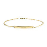 Skinny Engraved Bar Bracelet