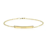 Skinny Engraved Bar Bracelet