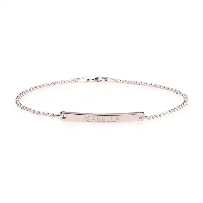 Skinny Engraved Bar Bracelet