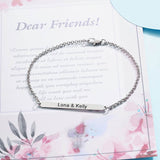 Engraved Name Thin Bar Bracelet