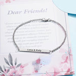 Engraved Name Thin Bar Bracelet