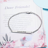 Engraved Name Thin Bar Bracelet