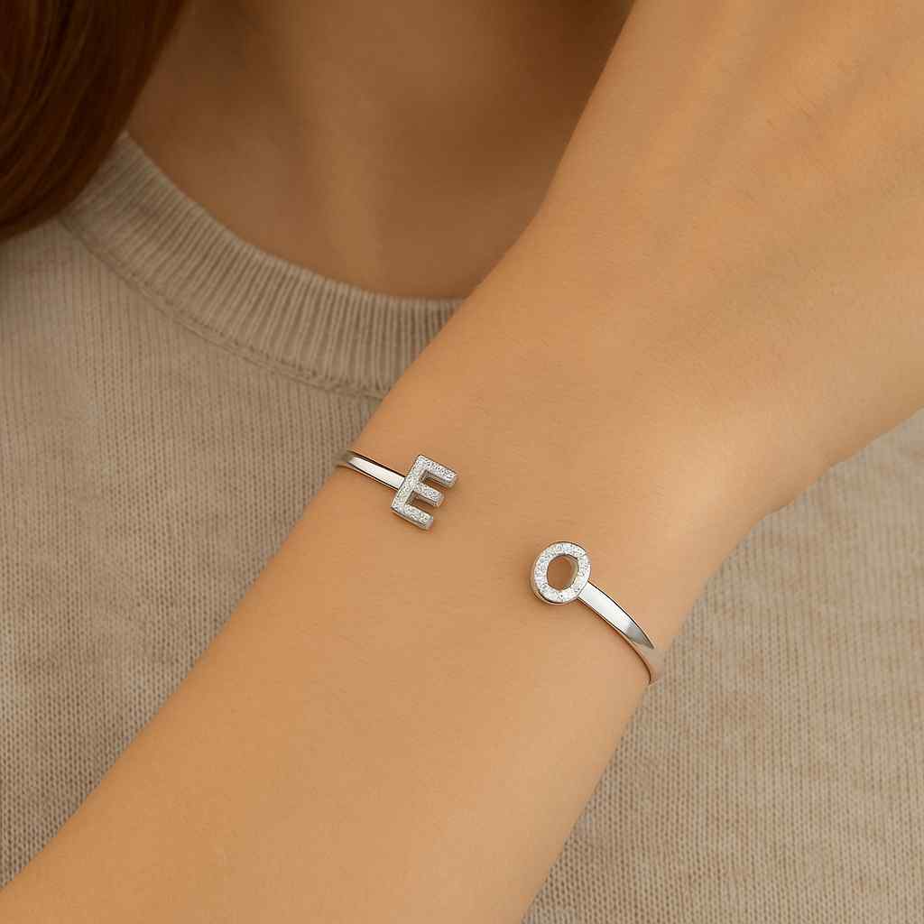 Two-Letter Stone Bangle