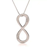 Rose Gold infinity necklace with couple names