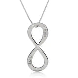 Silver infinity pendant necklace