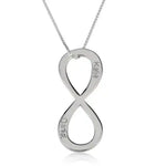 Silver infinity pendant necklace