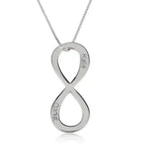 Silver infinity pendant necklace