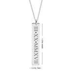 Vertical Roman Numeral Necklace