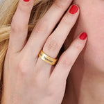 Wide Engraved Band Ring