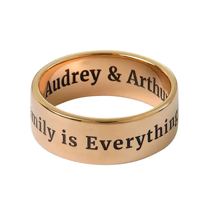 Wide Engraved Band Ring