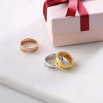 Wide Engraved Band Ring