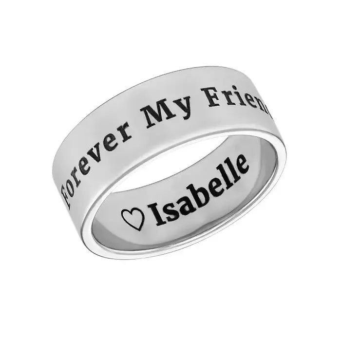 Wide Engraved Band Ring