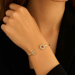 Two-Letter Stone Bangle