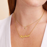 Personalized Classic English Name Necklace with Diamond