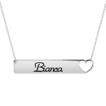 Cut Out Heart Name Necklace