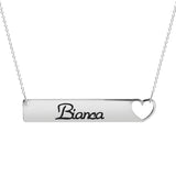 Cut Out Heart Name Necklace