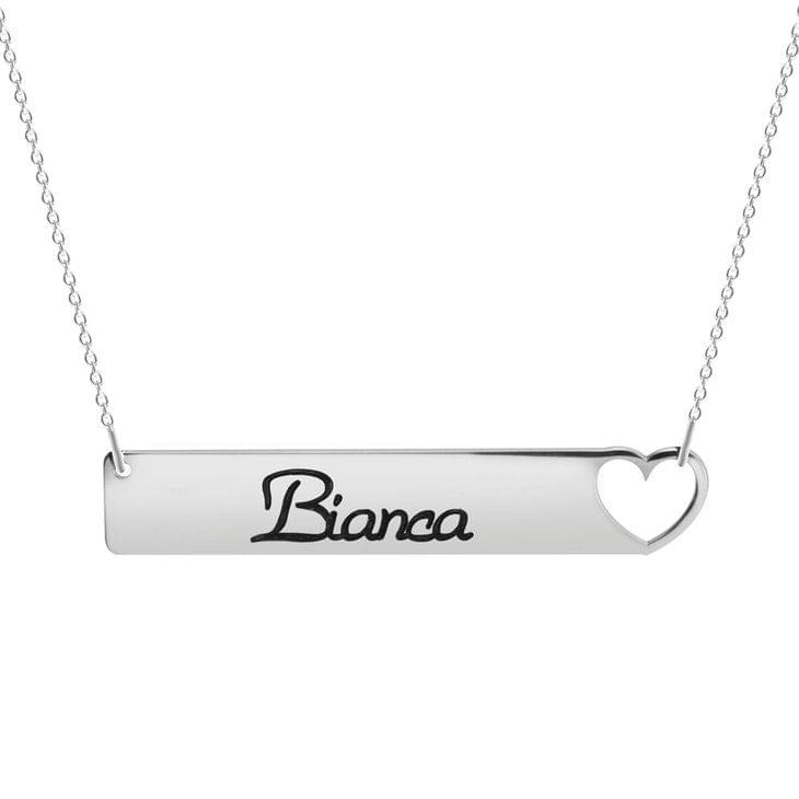 Cut Out Heart Name Necklace