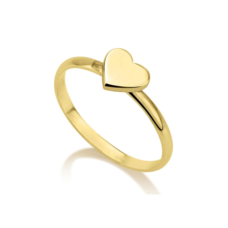 initial Heart stackable ring