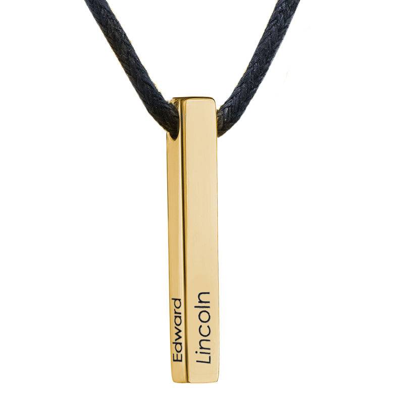 Engraved 3D Bar Name Necklace