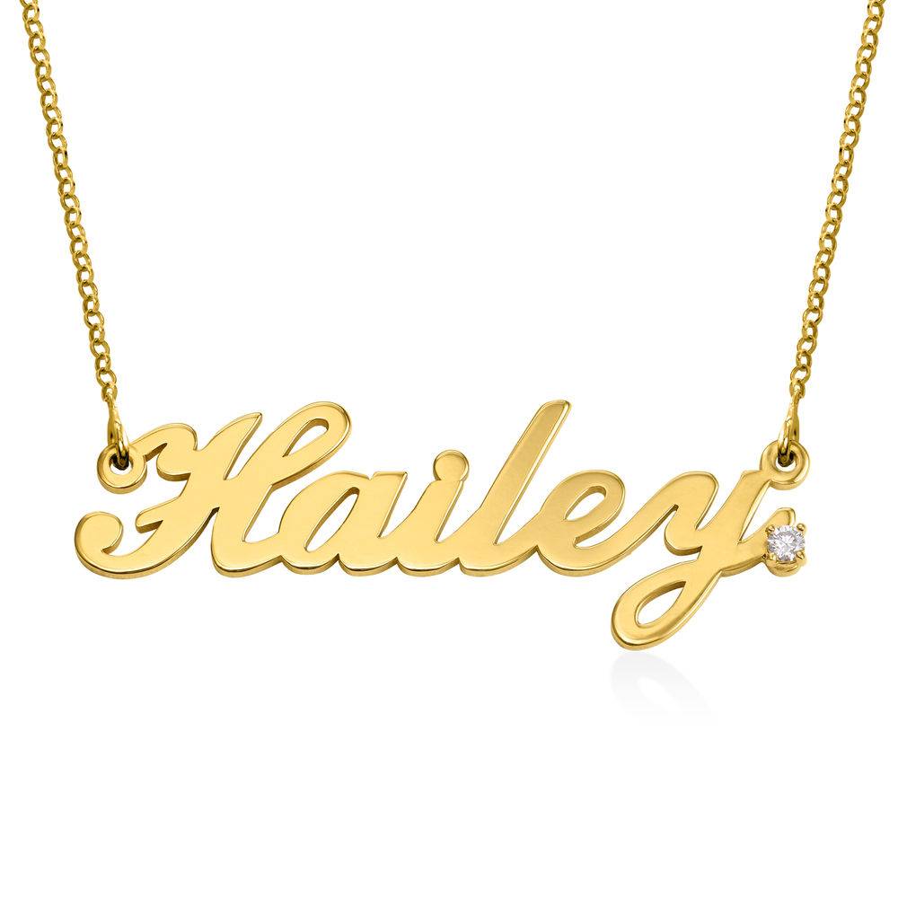 Personalized Classic English Name Necklace with Diamond