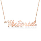 Personalized Classic English Name Necklace with Diamond
