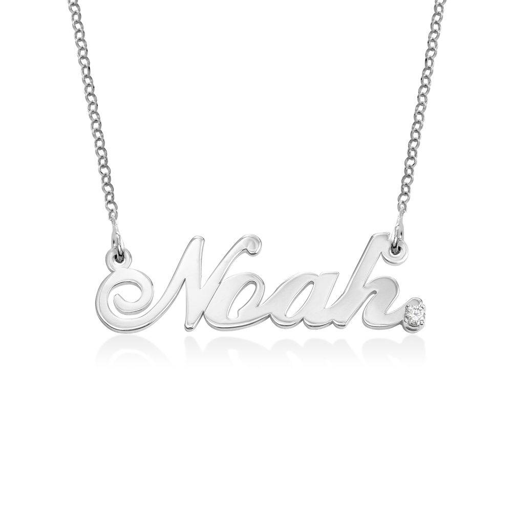 Personalized Classic English Name Necklace with Diamond