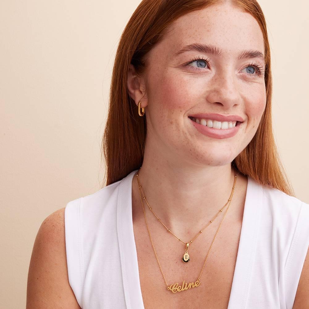 Personalize English Classic name necklace in 18k Gold platted 