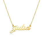 Personalize English Classic name necklace in 18k Gold platted 