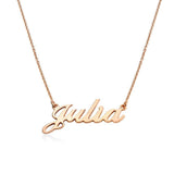 Personalize English Classic name necklace in 18k Rose Gold platted 