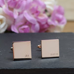 Engraved Square Shape Cufflink