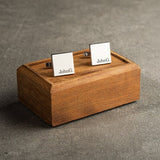 Engraved Square Shape Cufflink