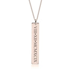 Vertical Roman Numeral Pendant